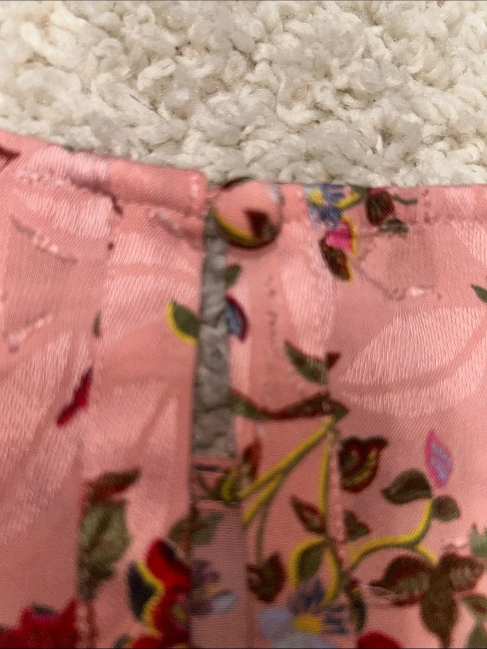 LOFT Pink Floral Puff-Sleeve Blouse